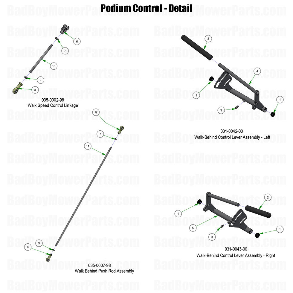 2026 Raider Podium Control Detail Part Diagram