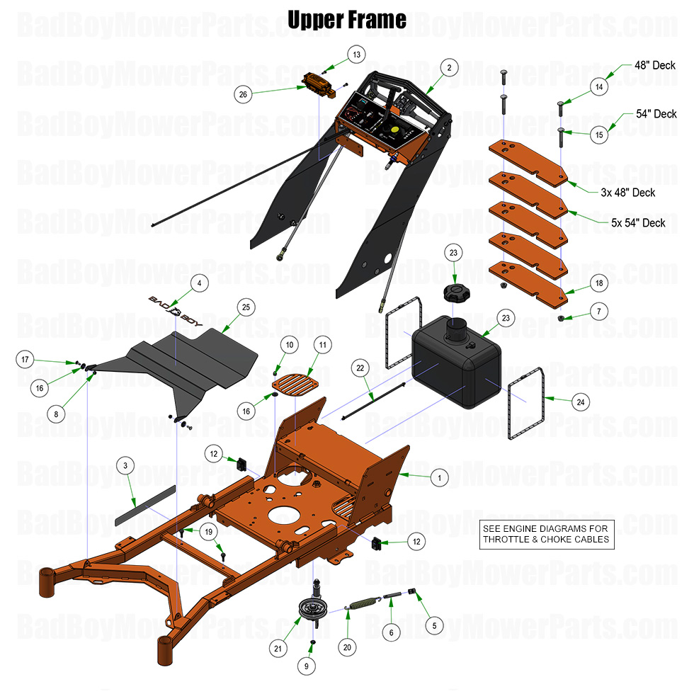 2026 Raider Upper Frame part diagrams