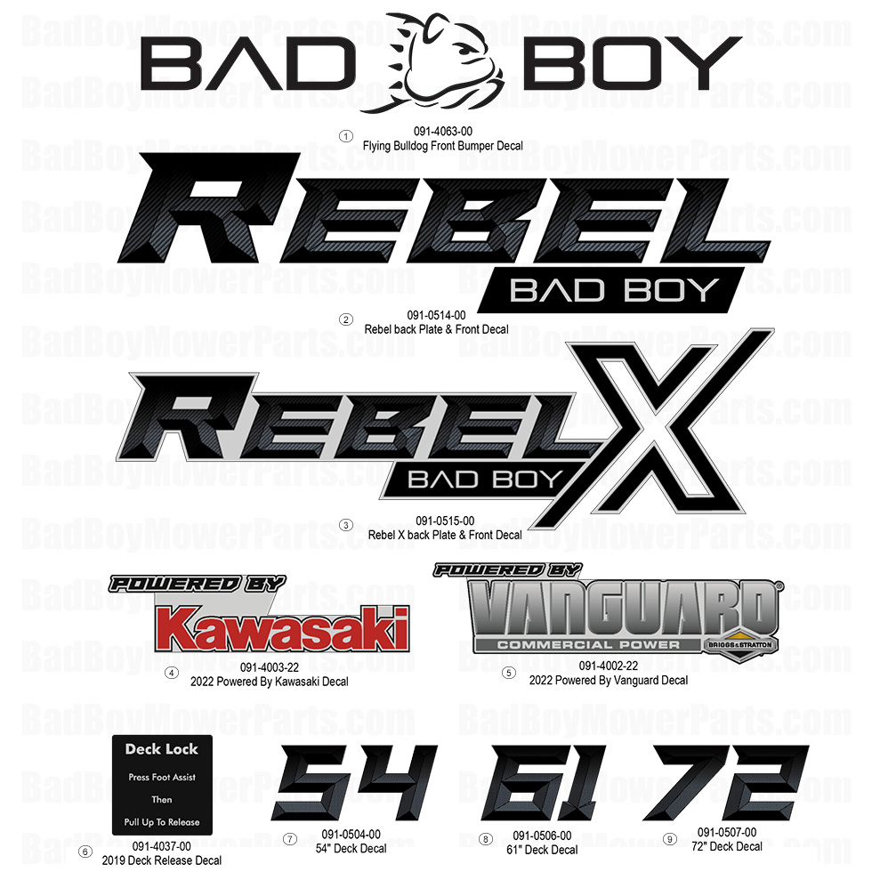 2026 Rebel Decals Part Diagram