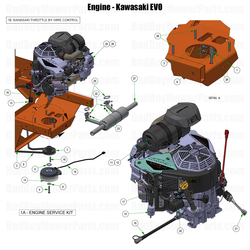 2026 Rebel Engine Kawasaki EVO Part Diagram