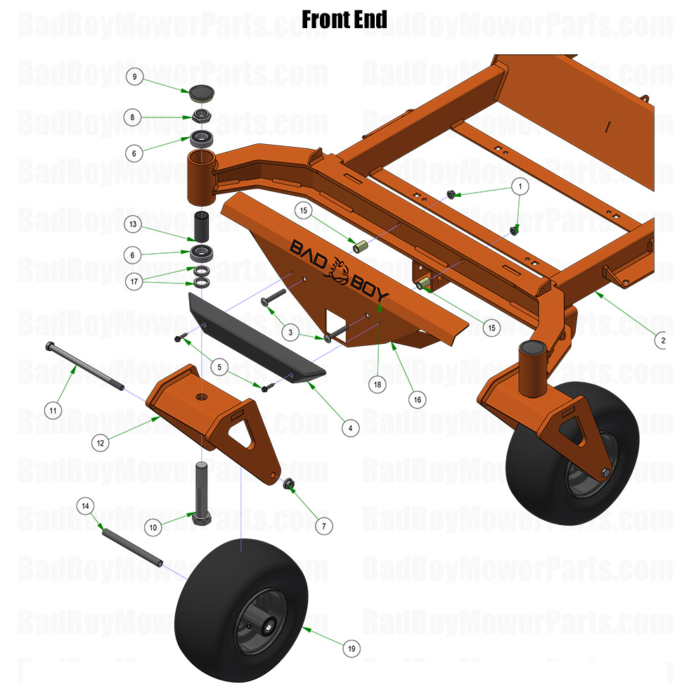 2026 Rebel Front End Part Diagram