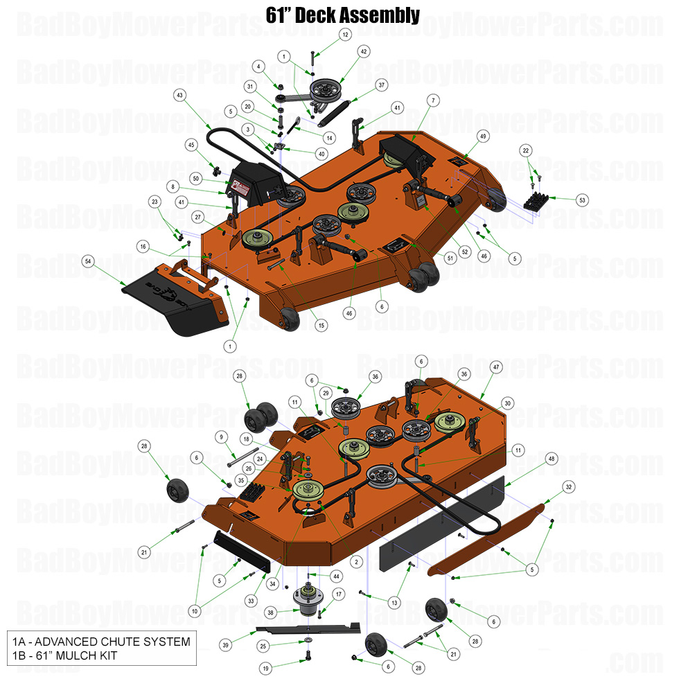 2026 Renegade Diesel 61 Inch Deck Assembly Part Diagram