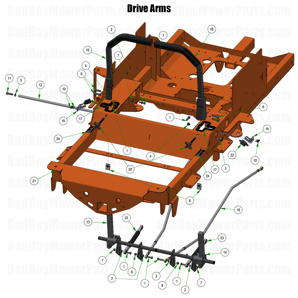 2026 Renegade Diesel Drive Arms Part Diagram