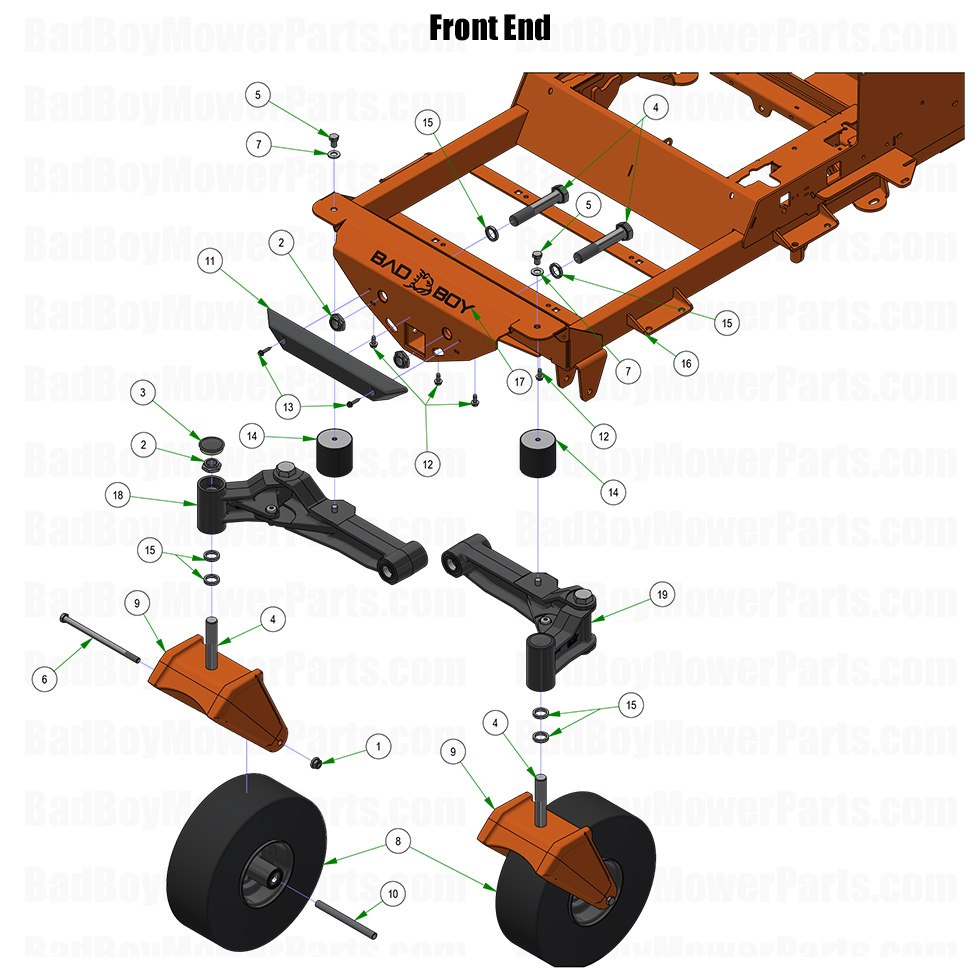 2026 Renegade Diesel Front End Part Diagram