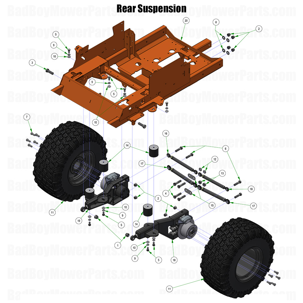 2026 Renegade Diesel Rear Suspension Part Diagram