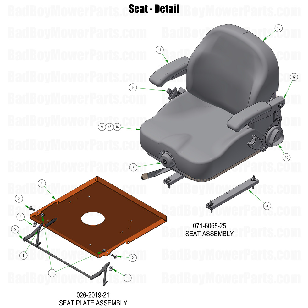 2026 Renegade Diesel Seat Detail Part Diagram