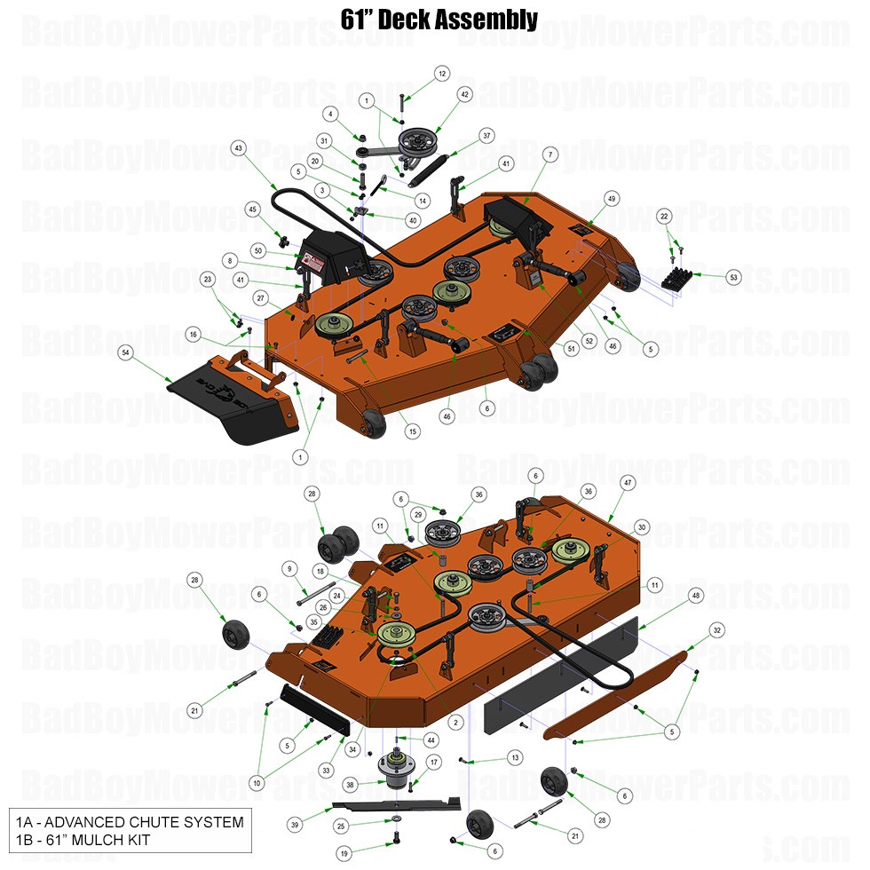 2026 Renegade Gas 61 Inch Deck Assembly Part Diagram