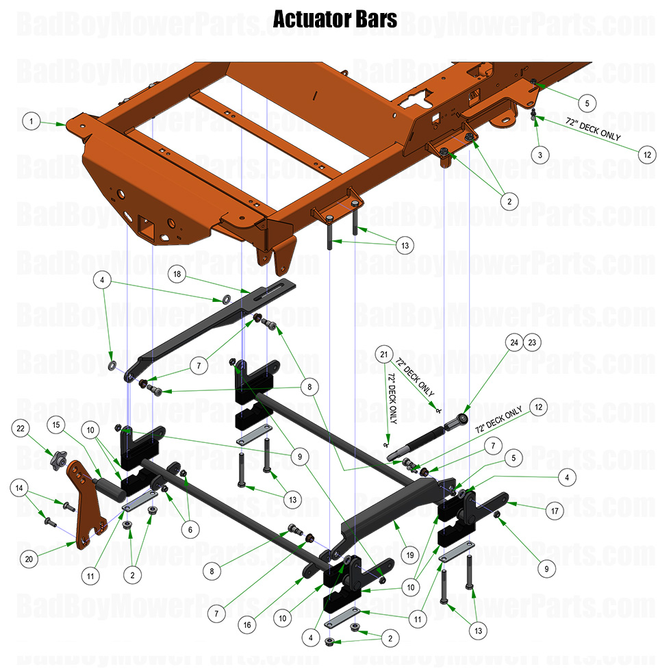 2026 Renegade Gas Actuator Bars Part Diagram