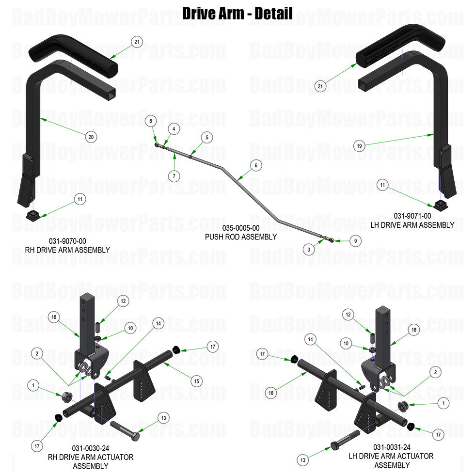 2026 Renegade Gas Drive Arm Detail Part Diagram