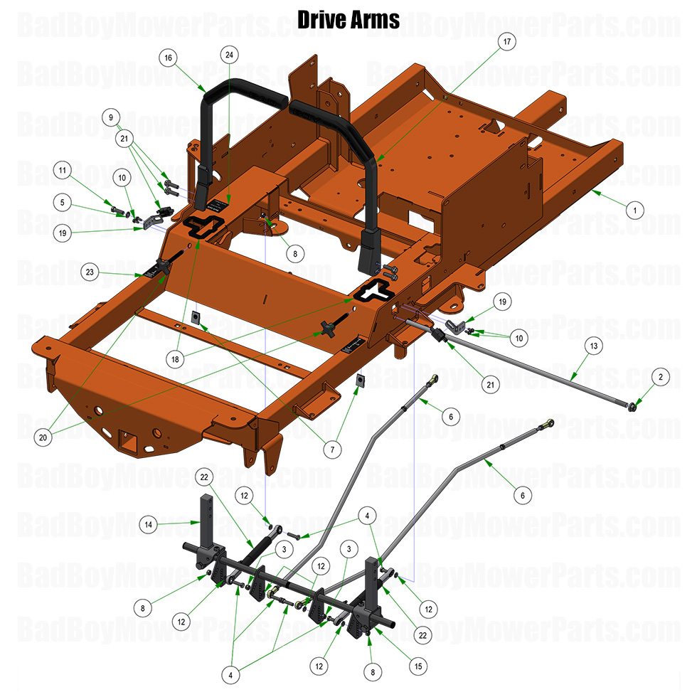 2026 Renegade Gas Drive Arms Part Diagram