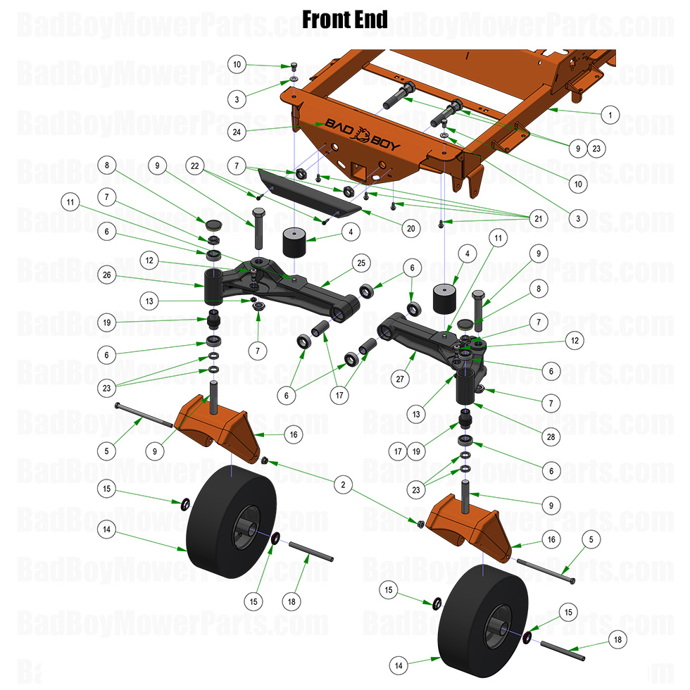 2026 Renegade Gas Front End Part Diagram