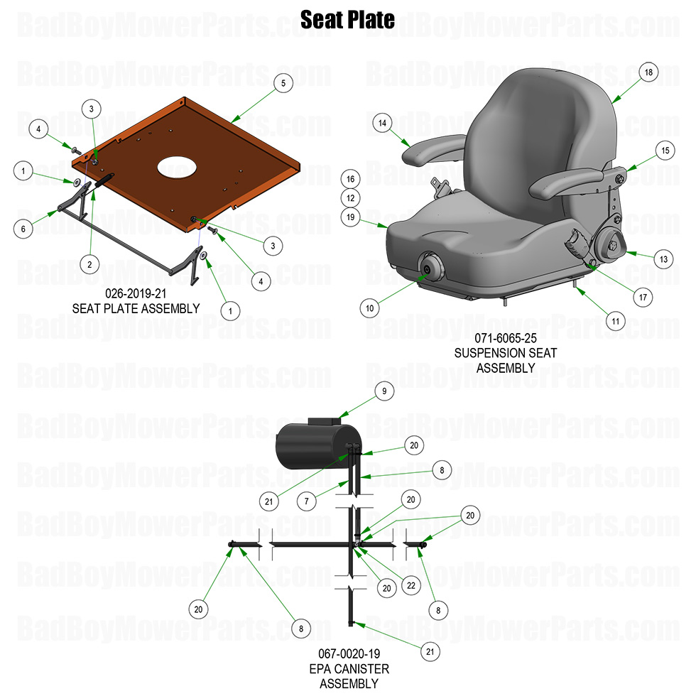2026 Renegade Gas Seat Plate Part Diagram
