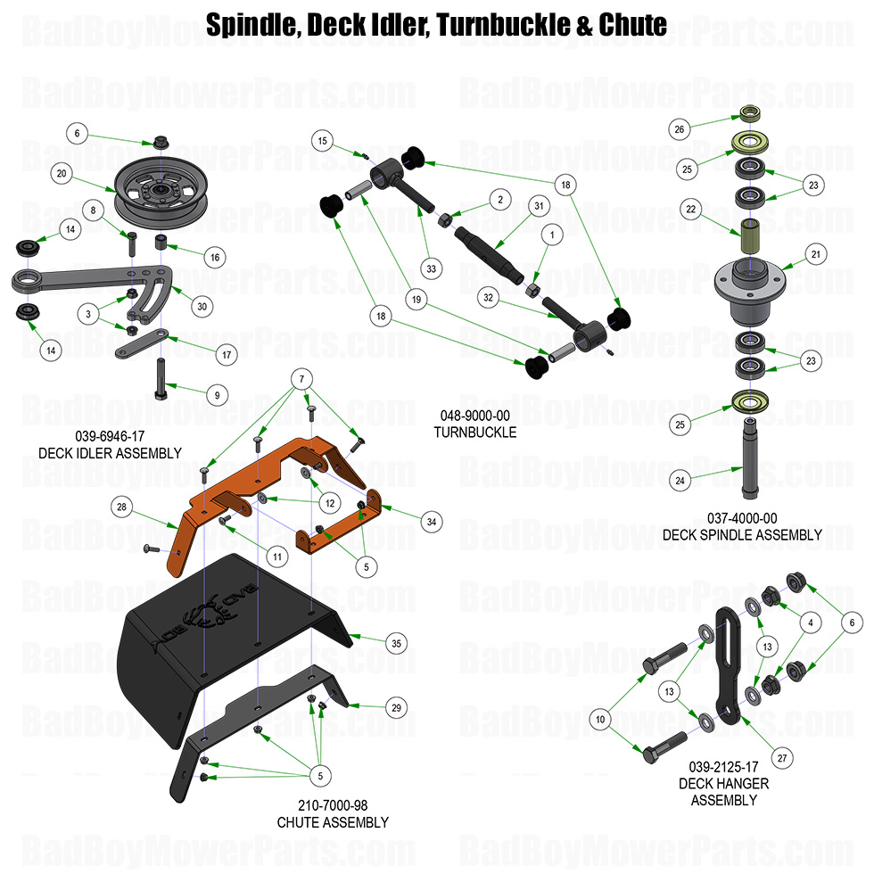 2026 Renegade Gas Spindle Idler Turnbuckle and Chute Part Diagram