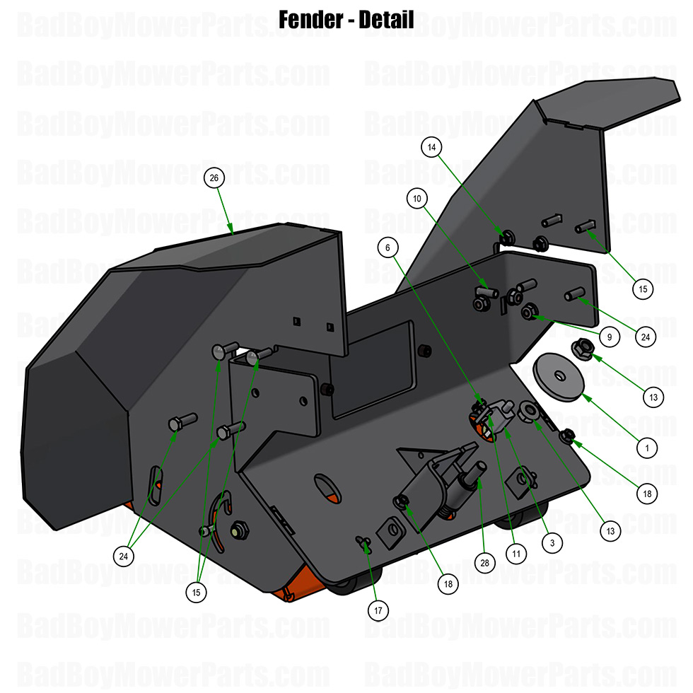2026 Revolt 36 Fenders Detail Part Diagram