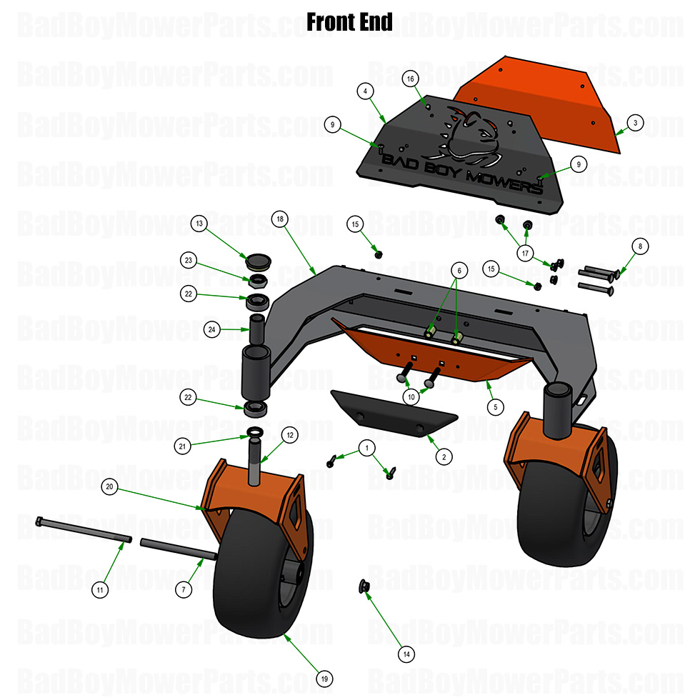 2026 Revolt 36 Front End Part Diagram
