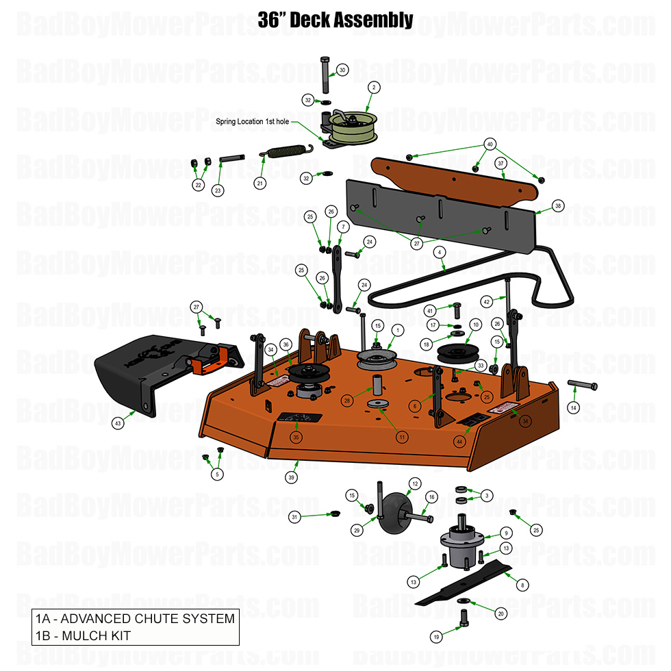 2026 Revolt 36 Inch Deck Assembly Part Diagram