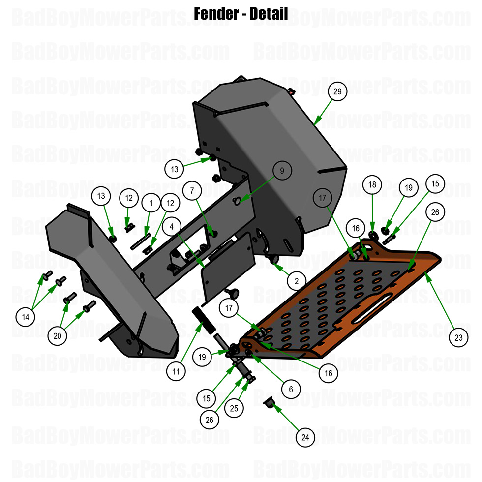 2026 Revolt 48-61 Fender Detail Part Diagram