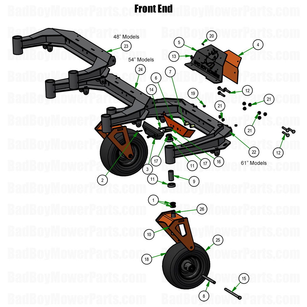 2026 Revolt 48-61 Front End Part Diagram