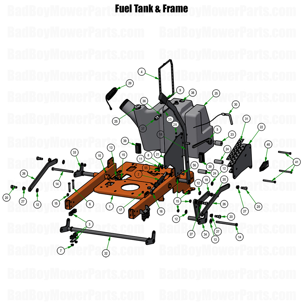 2026 Revolt 48-61 Fuel Tank and Frame Part Diagram