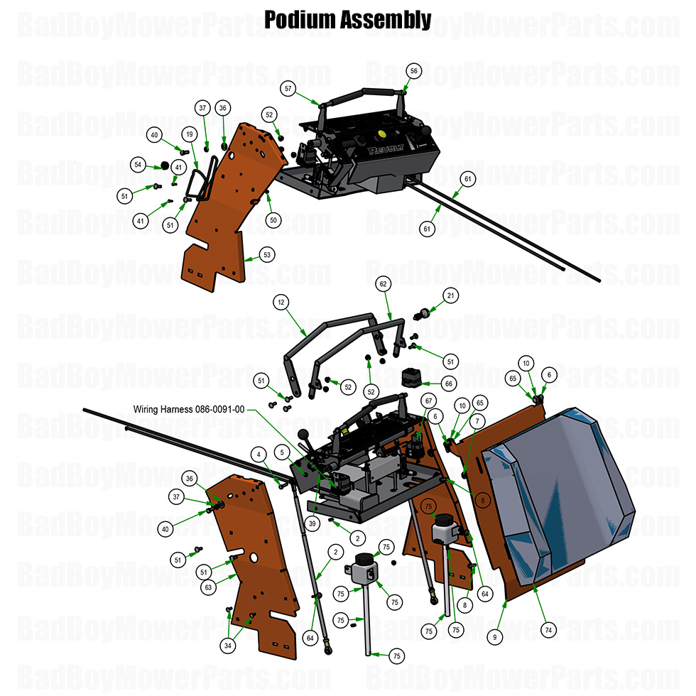 2026 Revolt 48-61 Podium Assembly Part Diagram