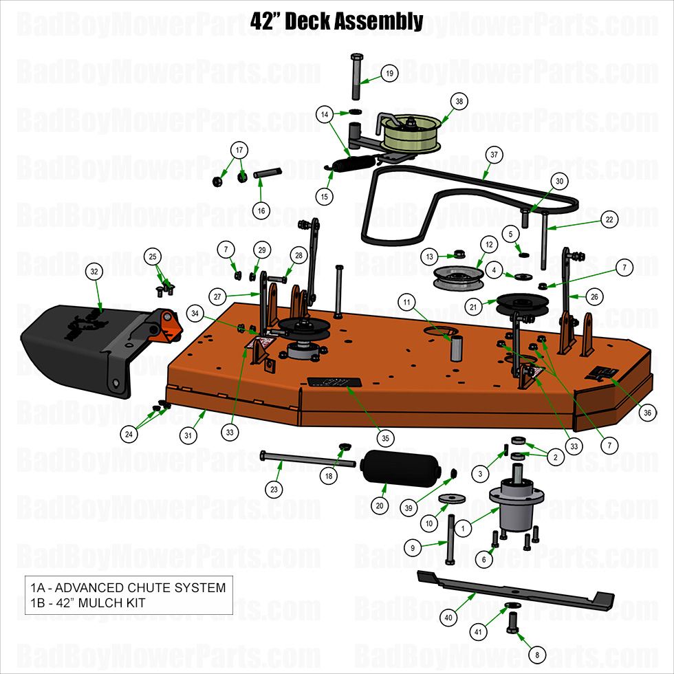 2026 Revolt SD 42 Inch Deck Assembly Part Diagram