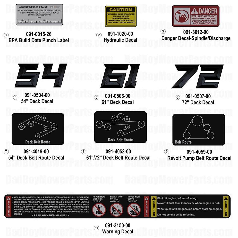 2026 Revolt X Decals Diagram