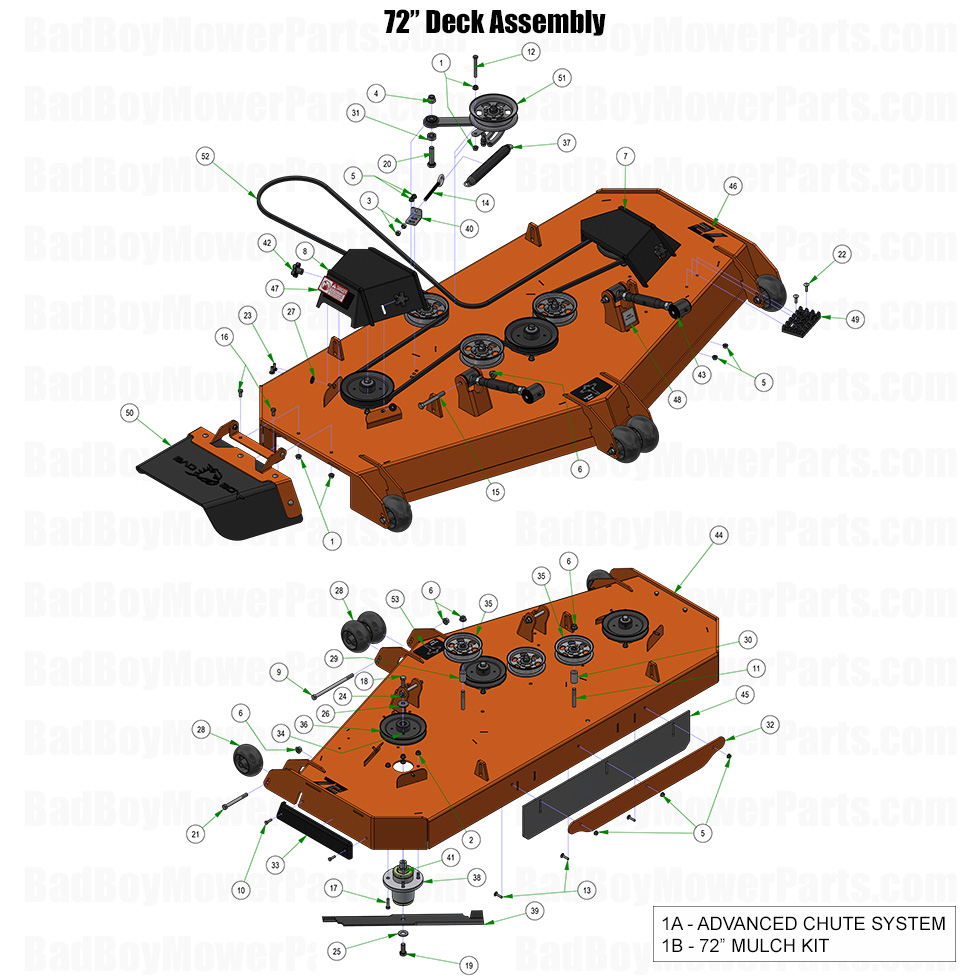 2026 Rogue 72 Inch Deck Assembly Part Diagram