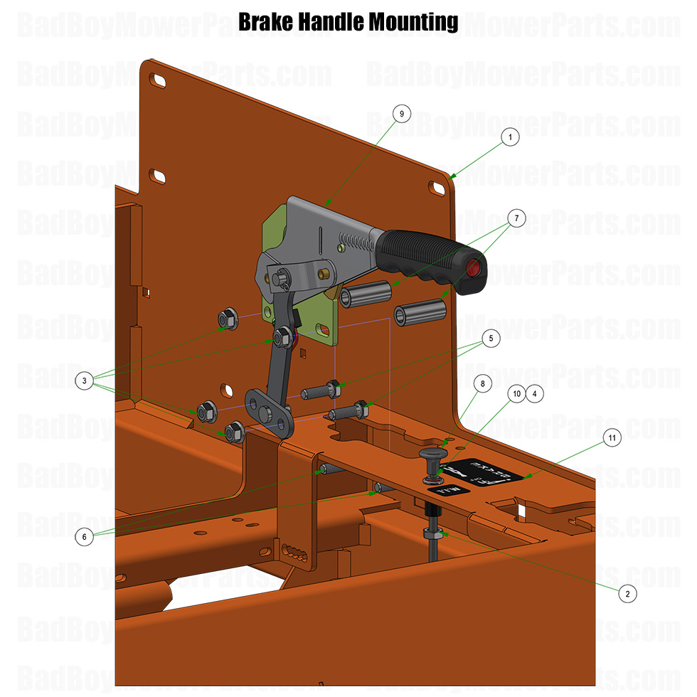 2026 Rogue Brake Handle Mounting Part Diagram