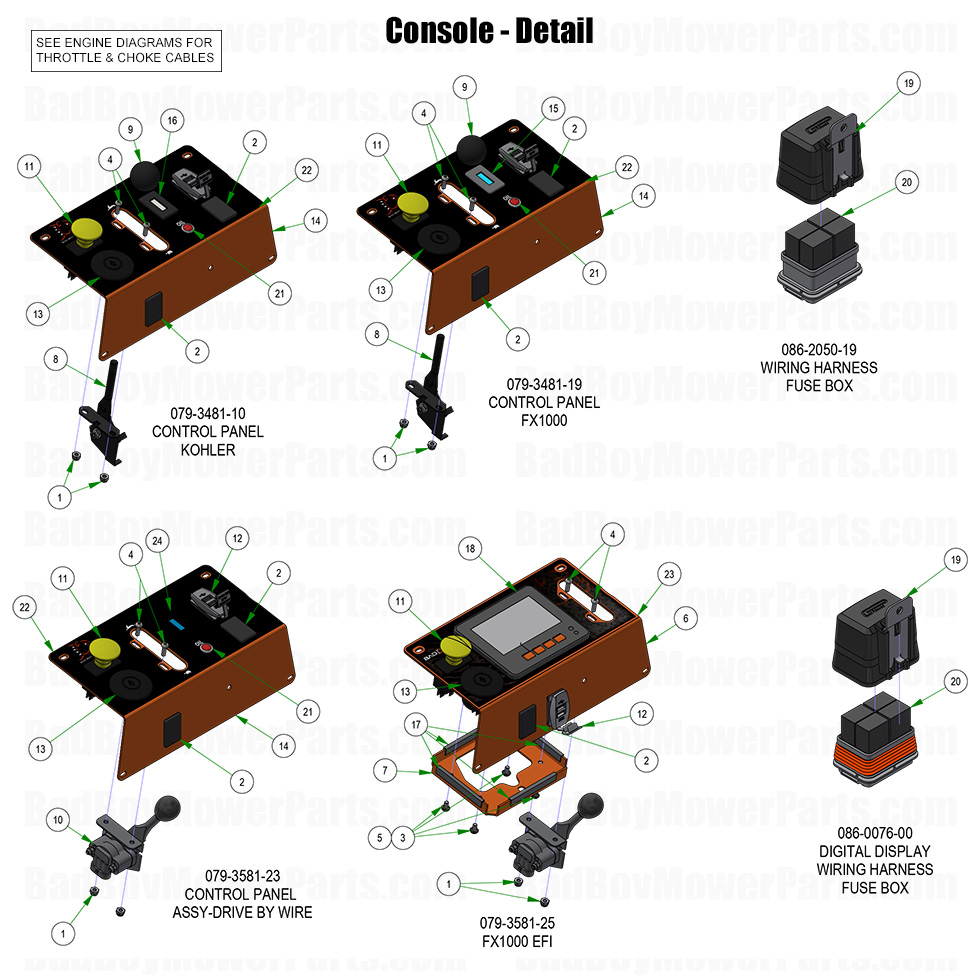 2026 Rogue Console - Detail Part Diagram