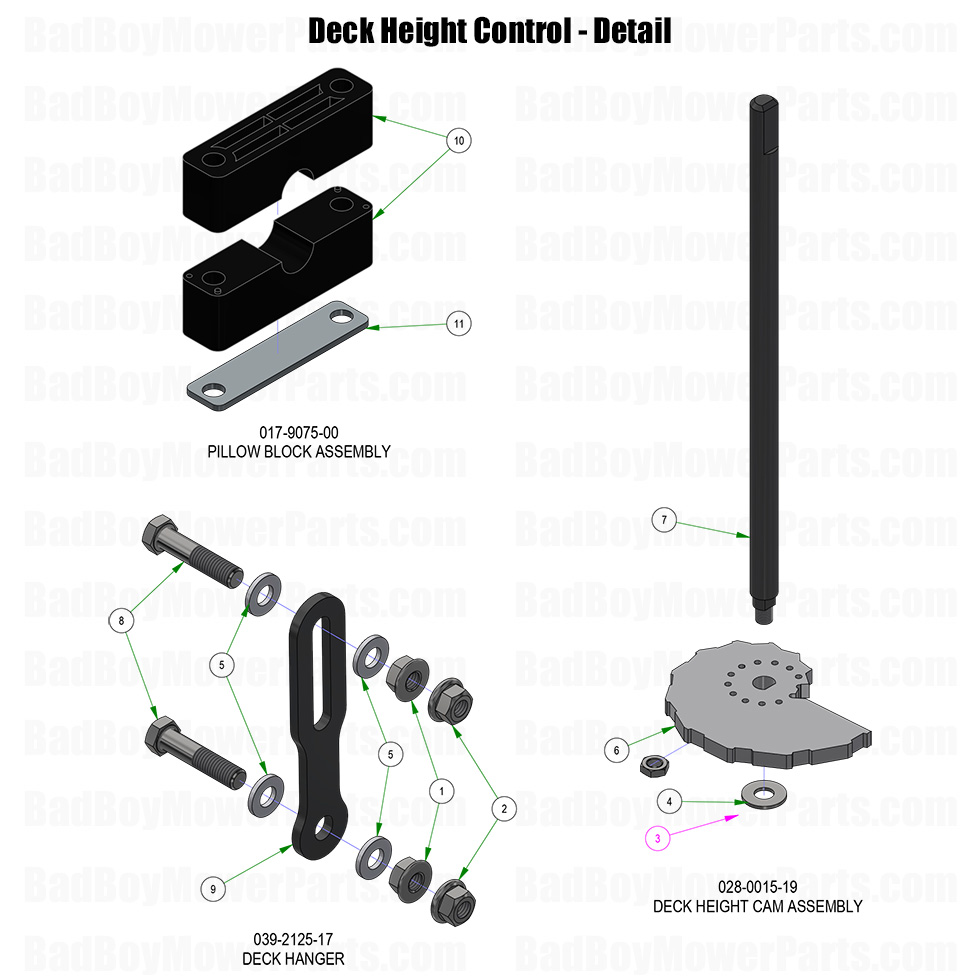 2026 Rogue Deck Height Control Detail Part Diagram