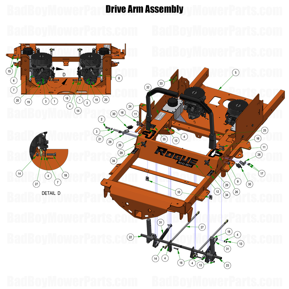 2026 Rogue Drive Arm Assembly Part Diagram
