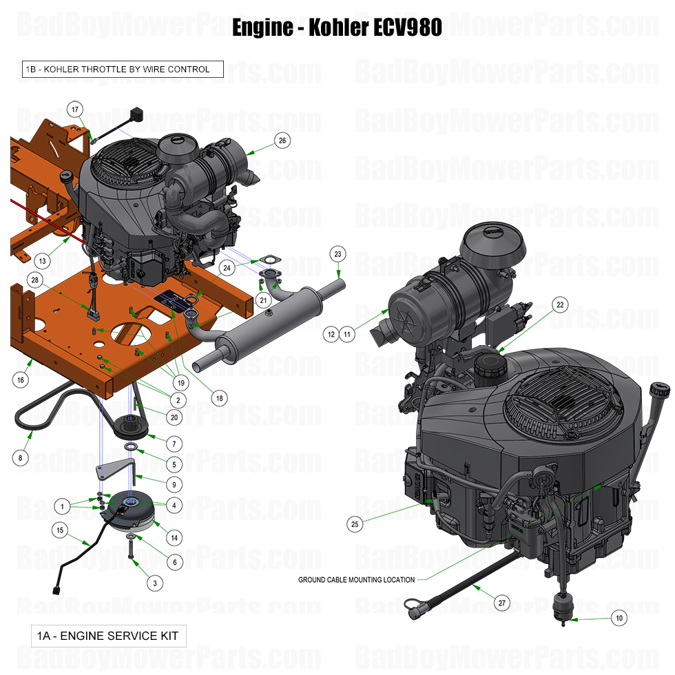 2026 Rogue Engine Kohler ECV980 Part Diagram