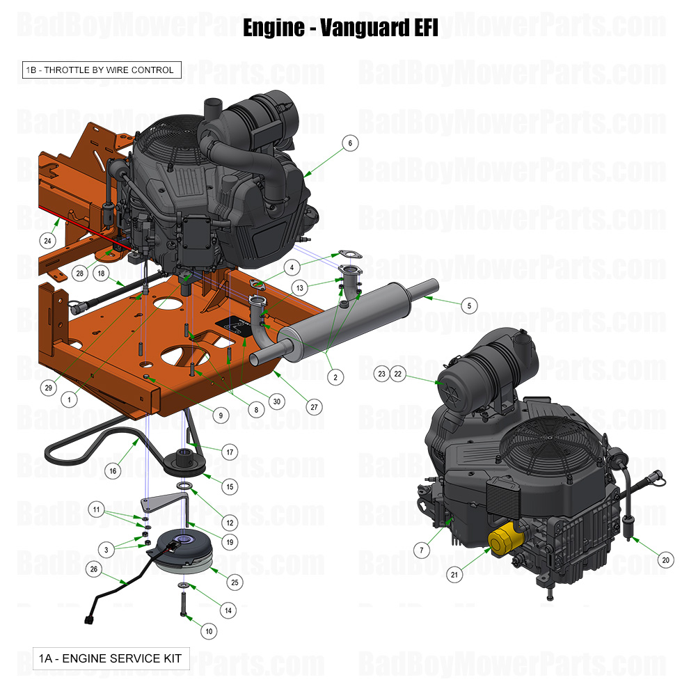 2026 Rogue Engine Vanguard EFI Part Diagram