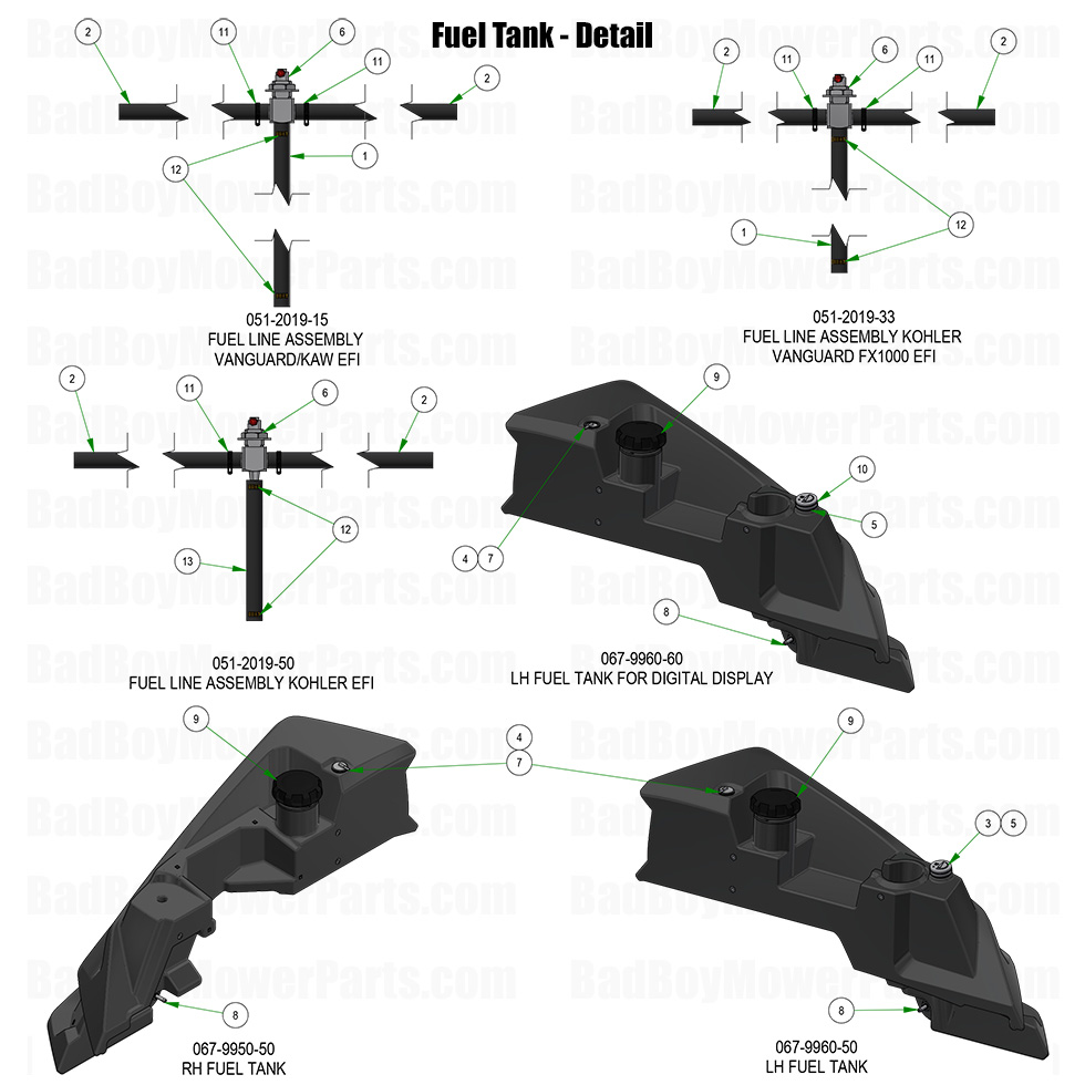 2026 Rogue Fuel Tank Detail Part Diagram