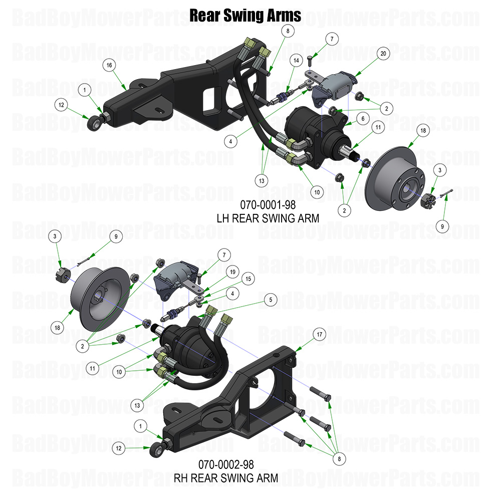 2026 Rogue Rear Swing Arms Part Diagram