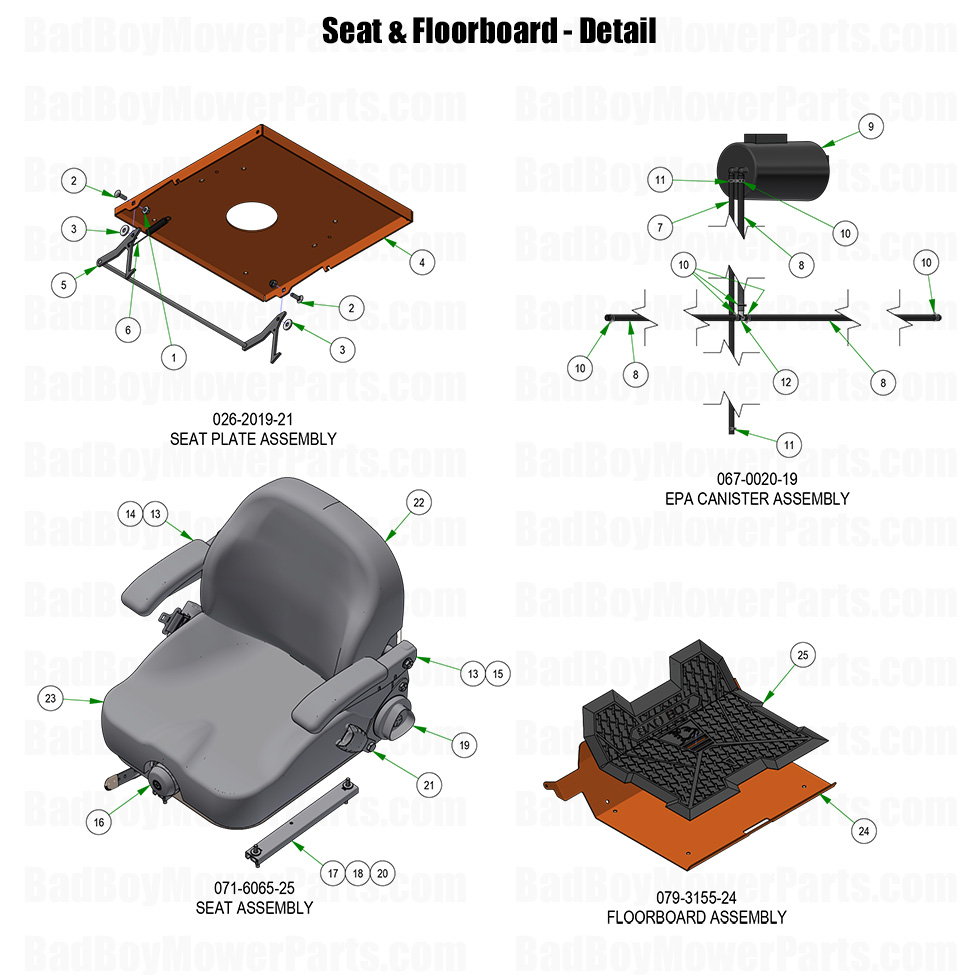 2026 Rogue Seat and Floorboard Detail Part Diagram