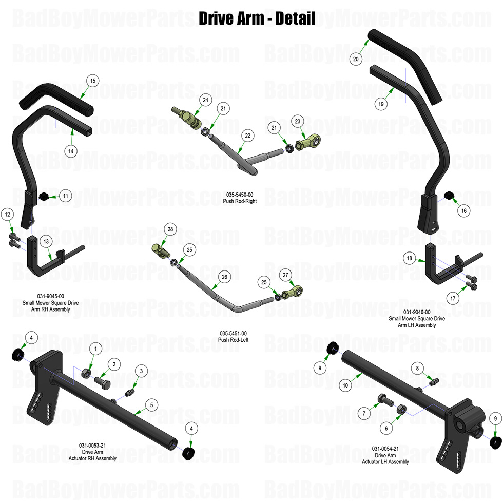 2026 ZT Avenger Drive Arm Detail Part Diagram