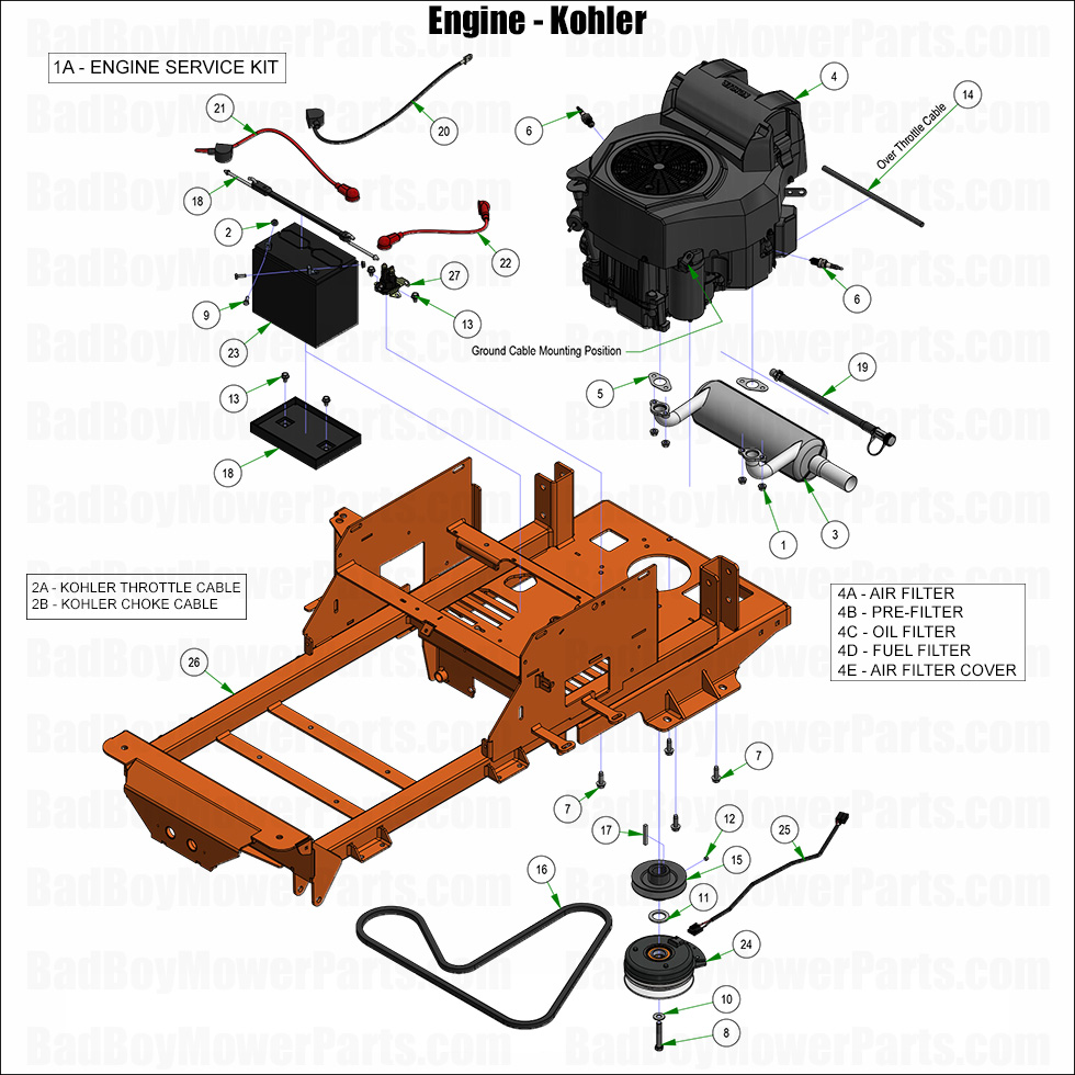 2026 > Maverick > Engine - Kohler ZT740