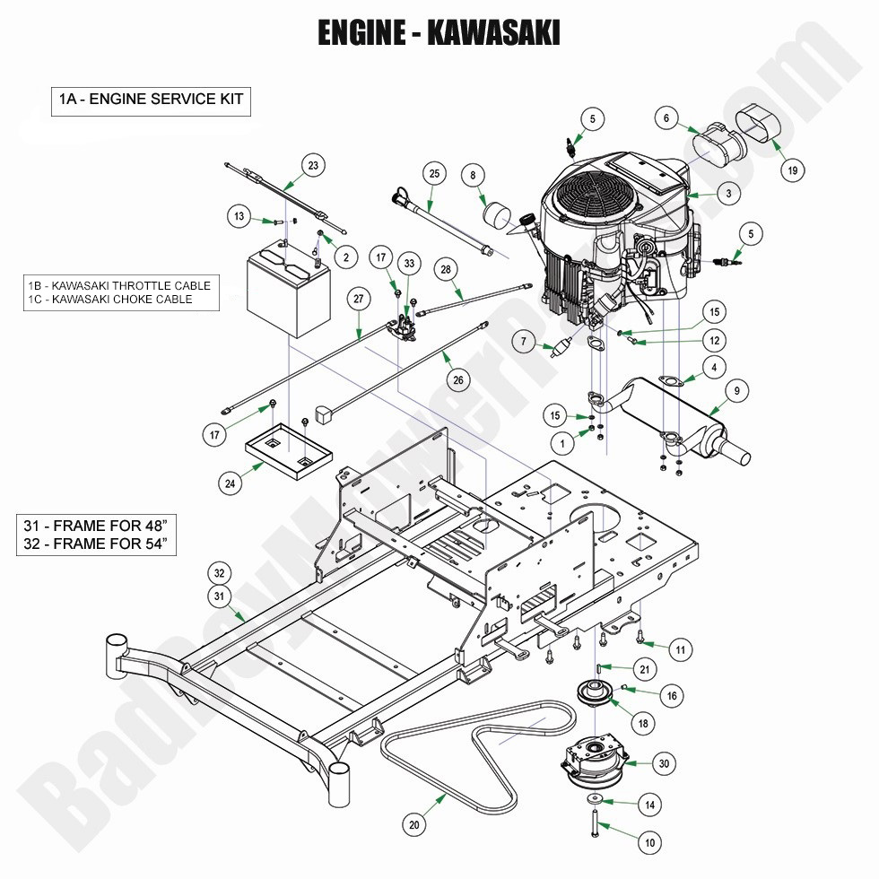 3390 - Bad Boy Mower Parts Lookup > 2024 > MZ Magnum > Engine -Kawasaki FR651