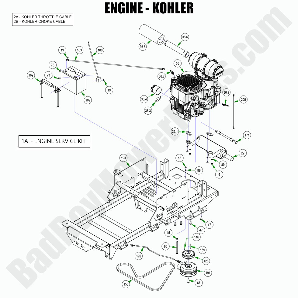 2790 - Bad Boy Mower Parts Lookup > 2022 > Maverick HD > Engine - Kohler CV742