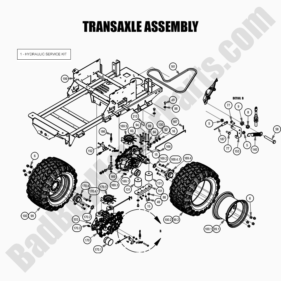 2554 - Bad Boy Mower Parts Lookup > 2021 > Maverick > Transaxle Assembly