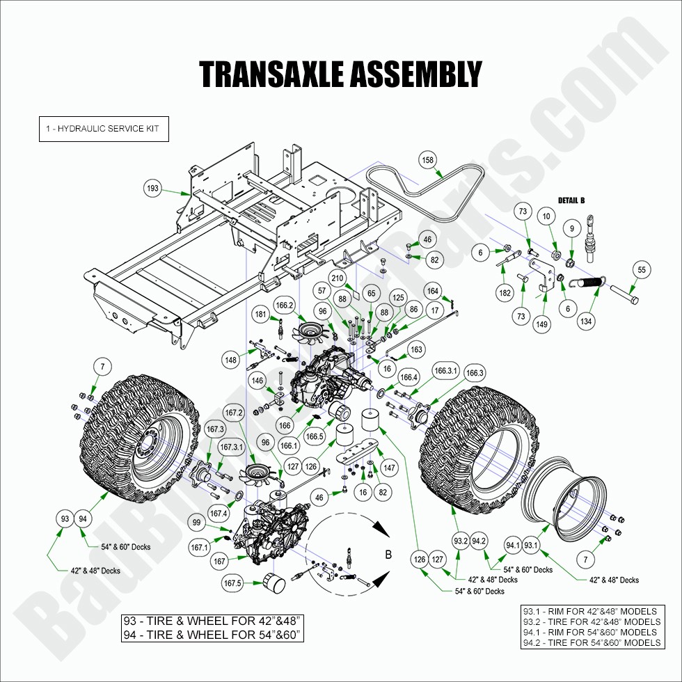 2798 - Bad Boy Mower Parts Lookup > 2022 > Maverick HD > Transaxle Assembly